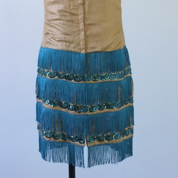 vintage flapper dress | 60s fringed flapper dress - Picture 9 of 16